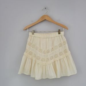 Love Shack Fancy Cove Skirt In Ivory